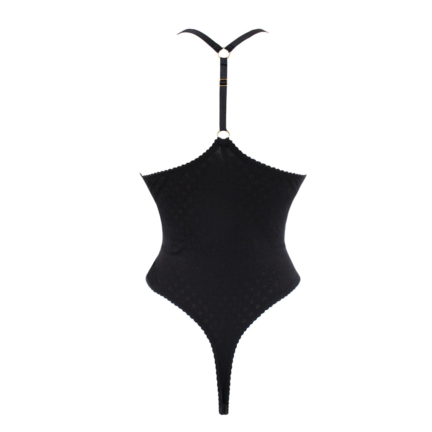 Beth Black High Leg Cotton Bodysuit