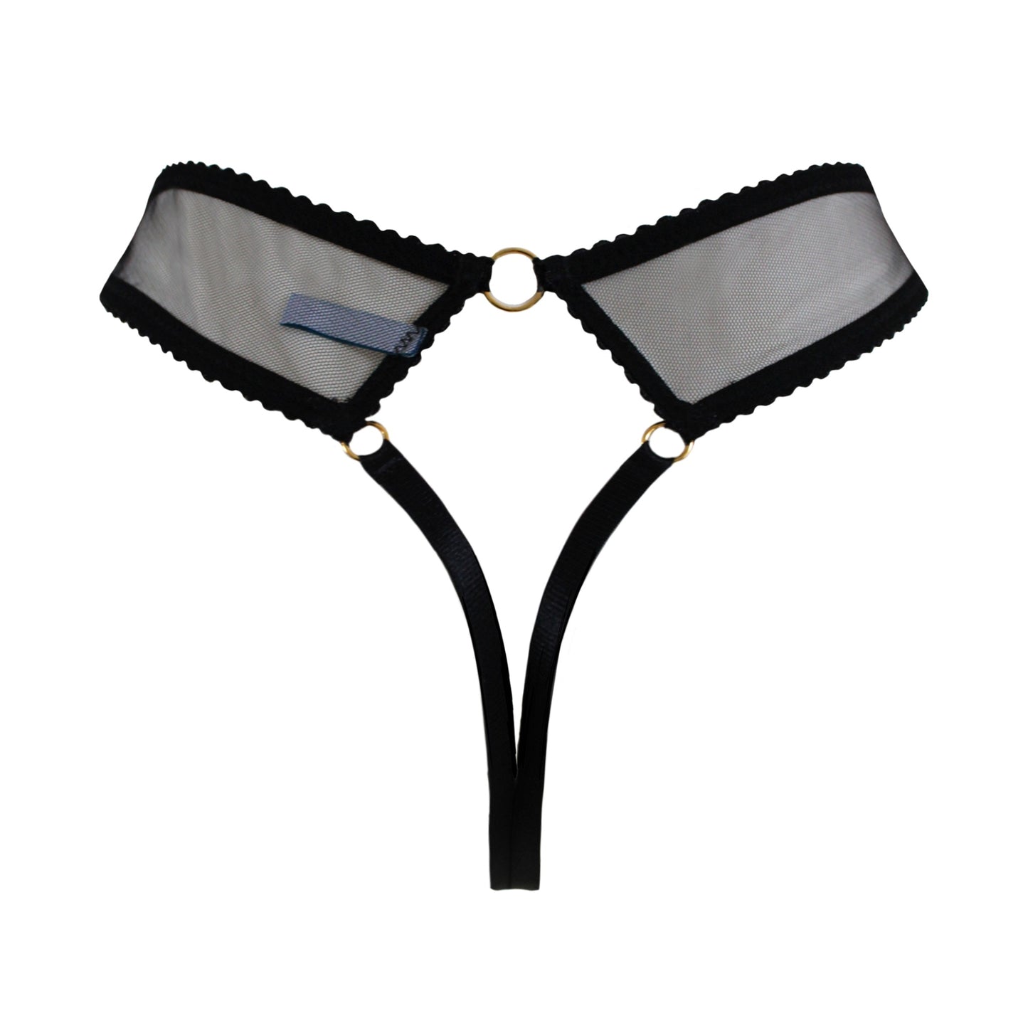 Jilly Black Ouvert Thong