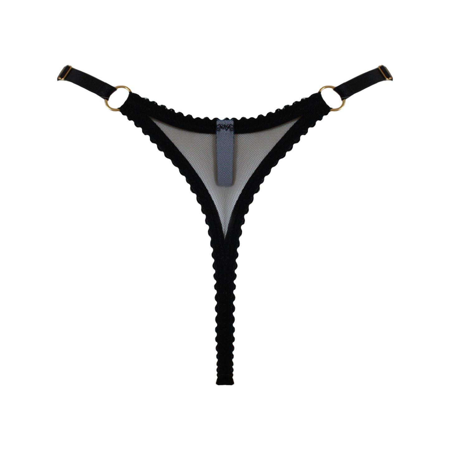 Jilly Black Strap Thong