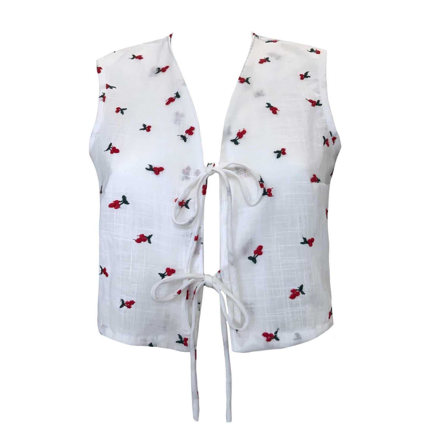 Cherry Embroidered Lounge Waistcoat