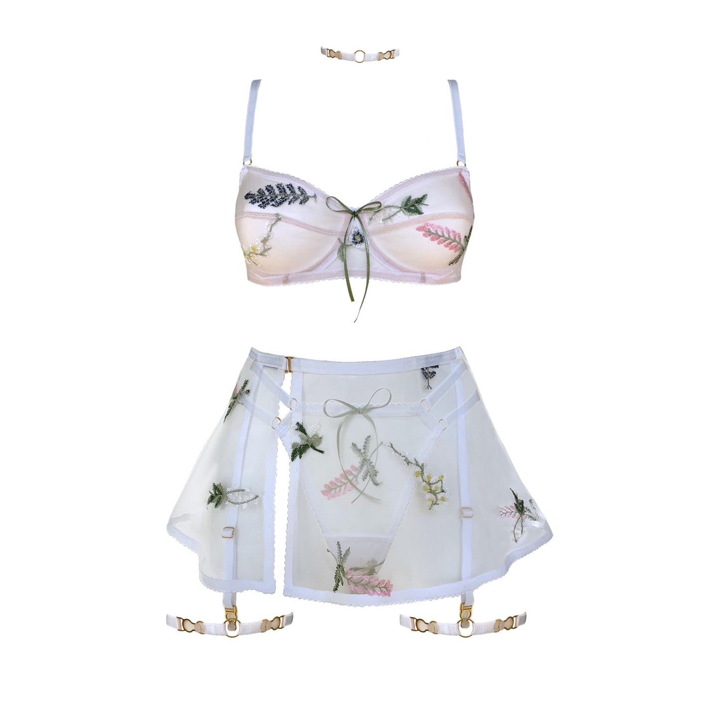 Heather Floral 2 Strap Thong