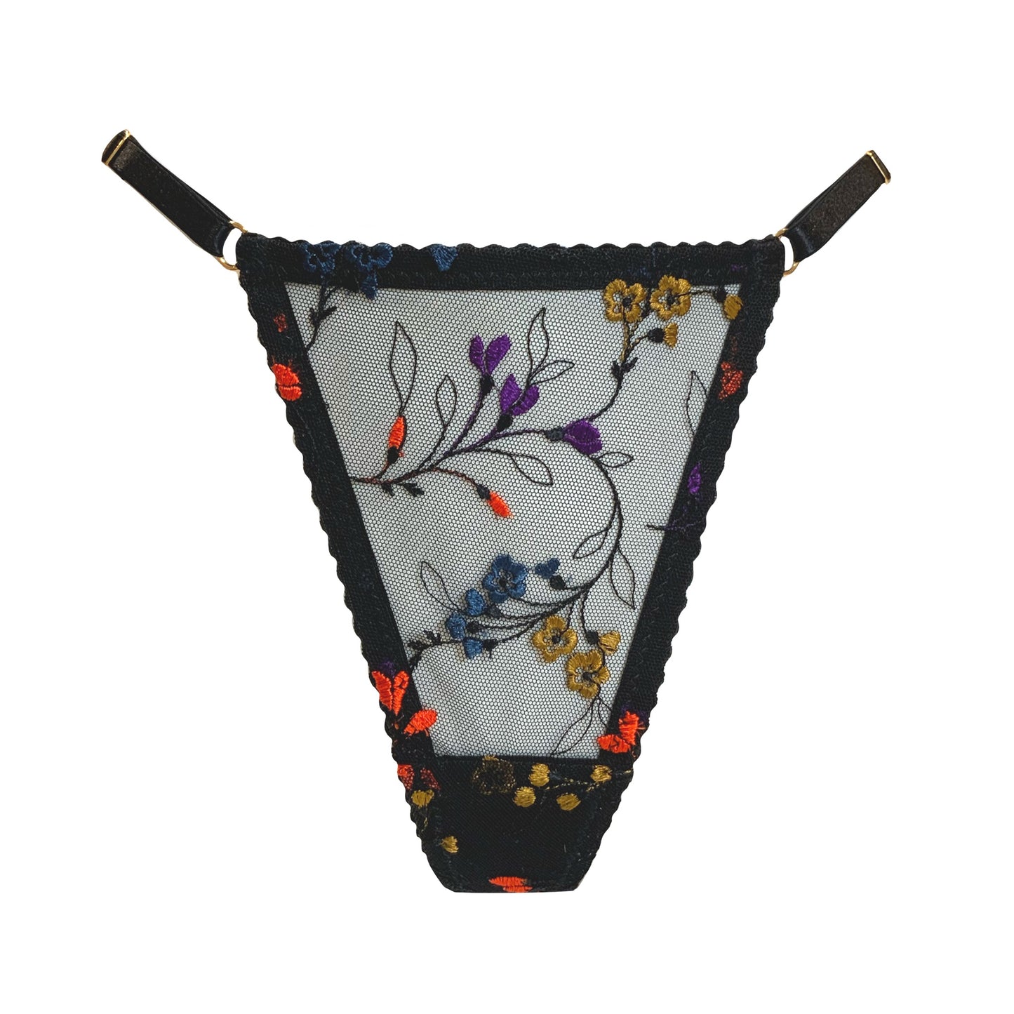 Wild Flower Fall Strap Thong Sample