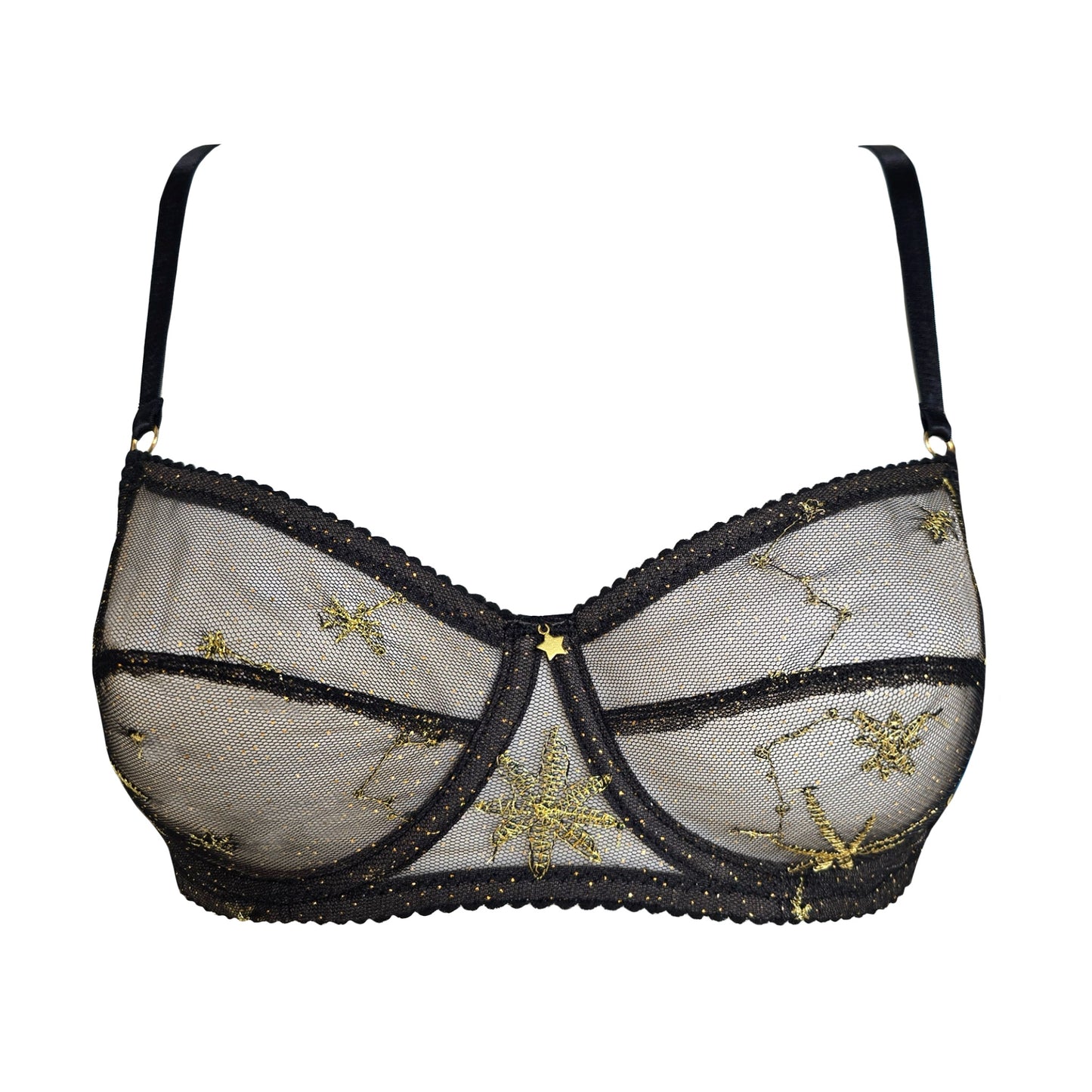 Luna Black Balcony Bra