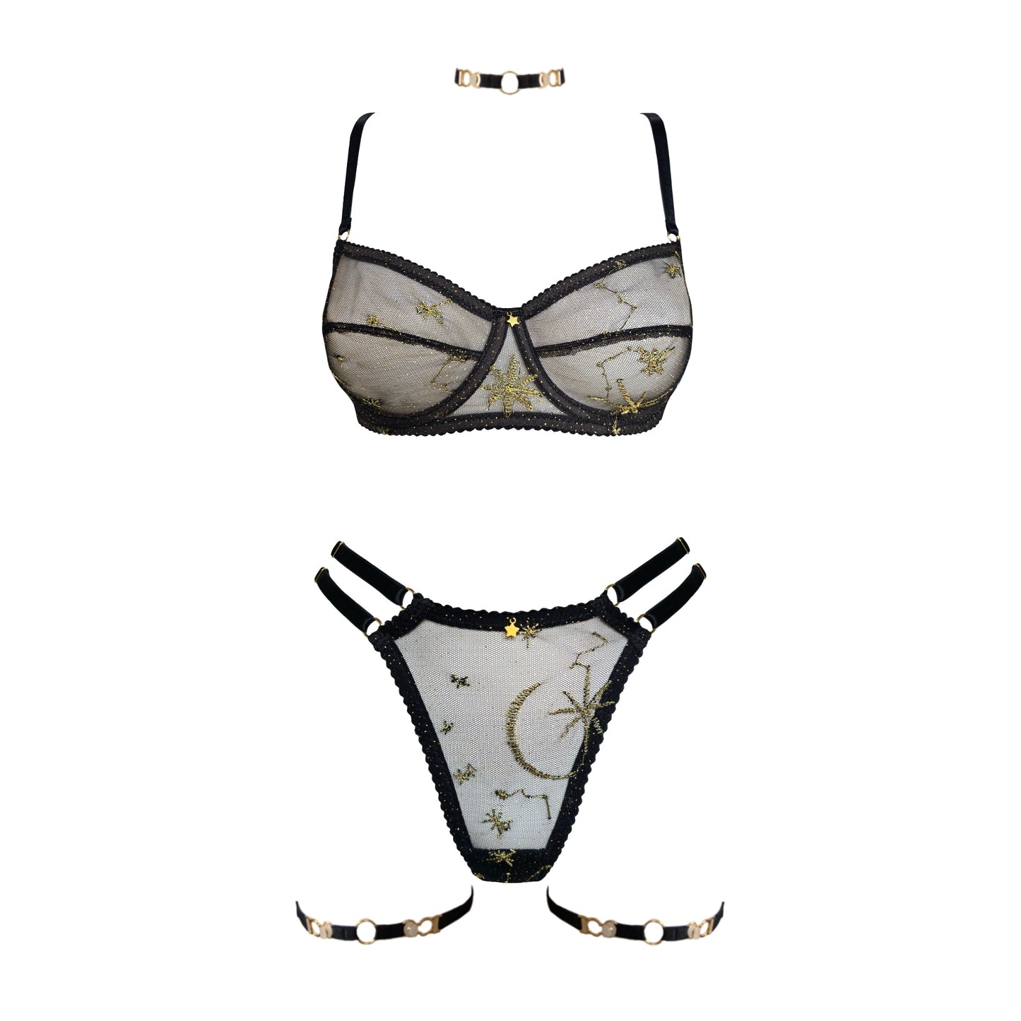 Luna Black Balcony Bra