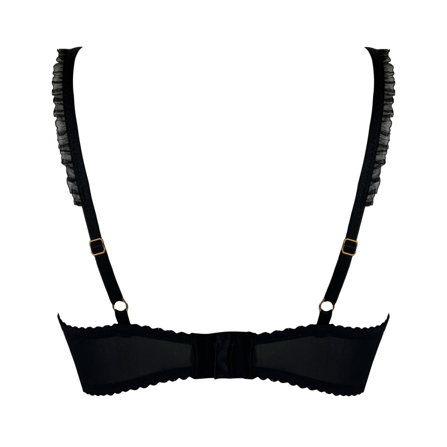 Red Pink Floral Balcony Balconette Bra Handmade in Scotland