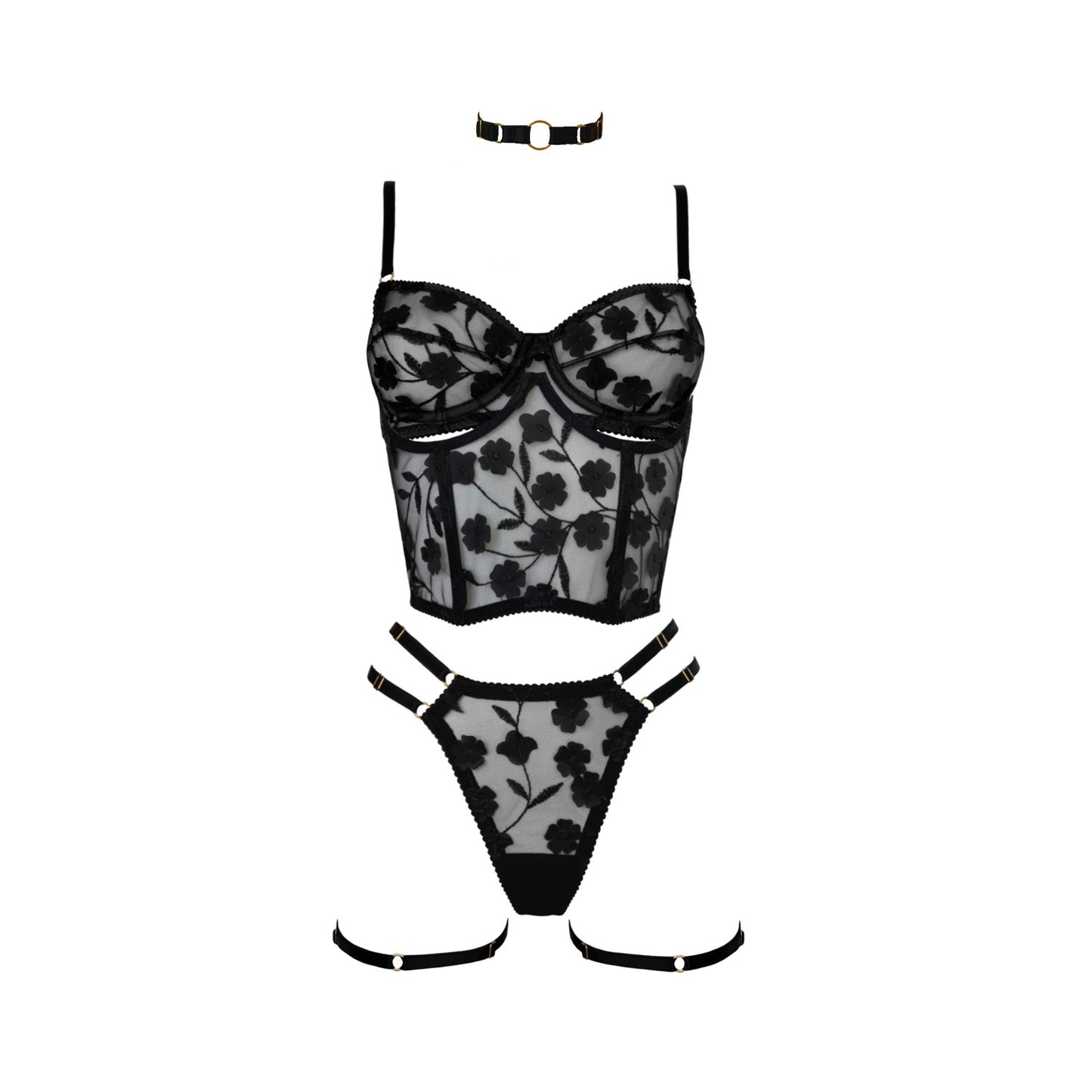 Meysoun Black Strap Neck Choker
