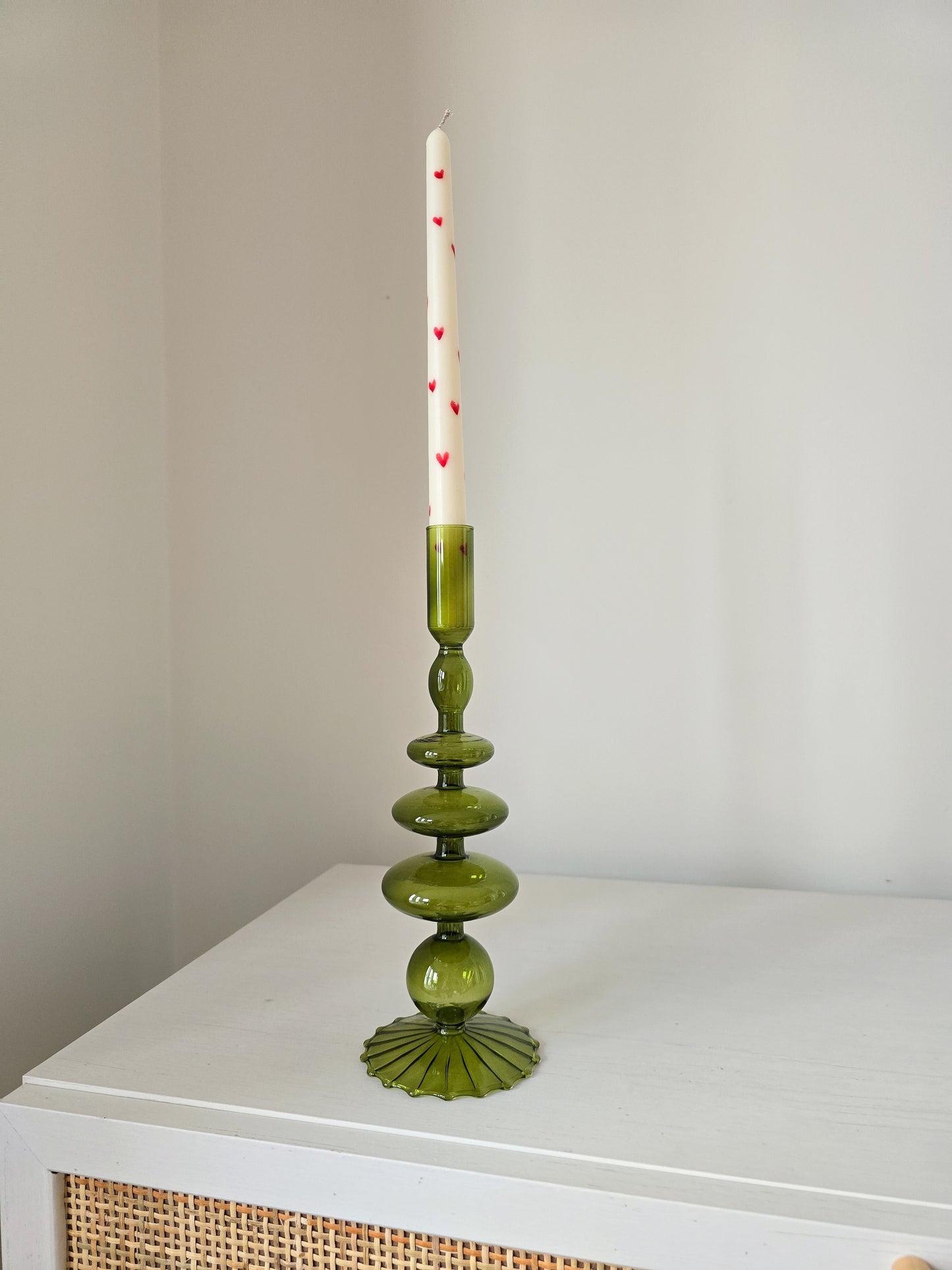 Retro Green Candle Holder