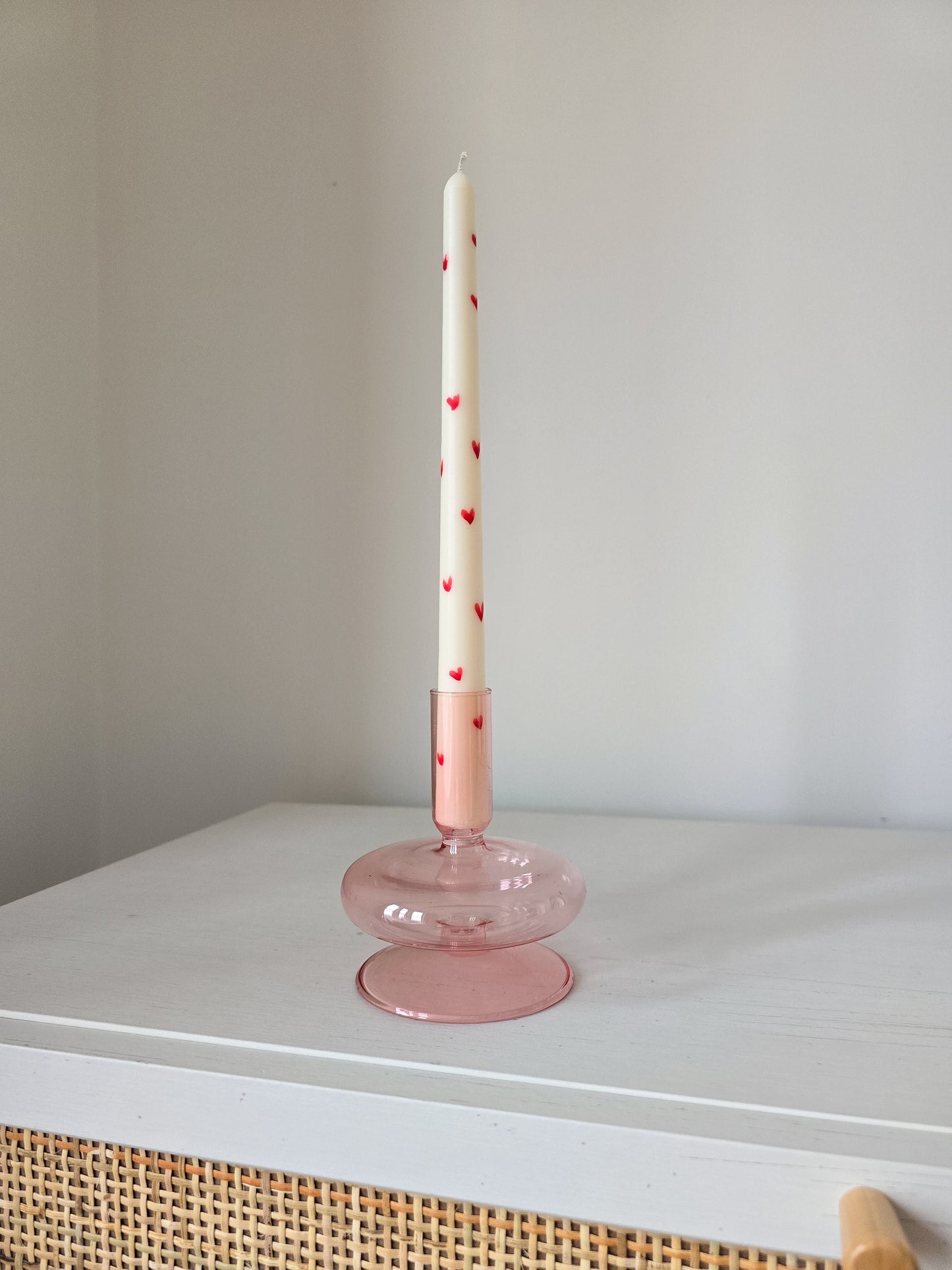 Retro Pink Candle Holder