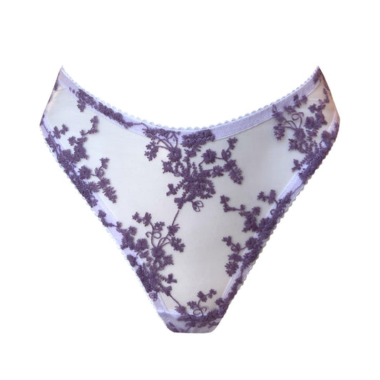 Samantha Lavender High Leg Brief