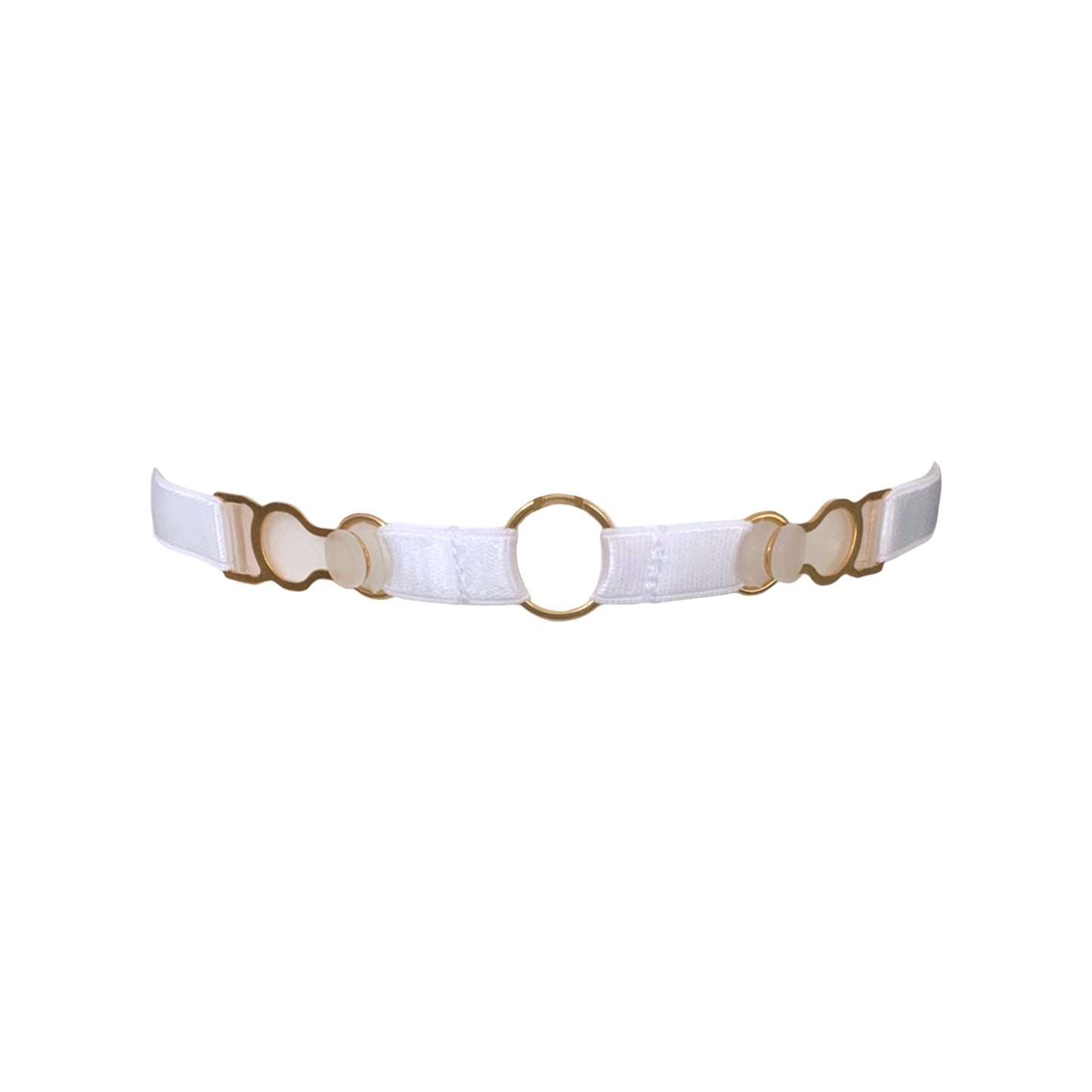 Tess White Strap Neck Choker