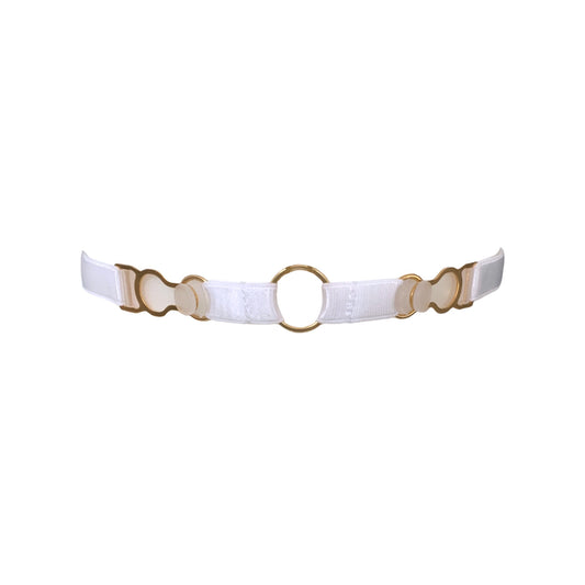 Tess White Strap Neck Choker