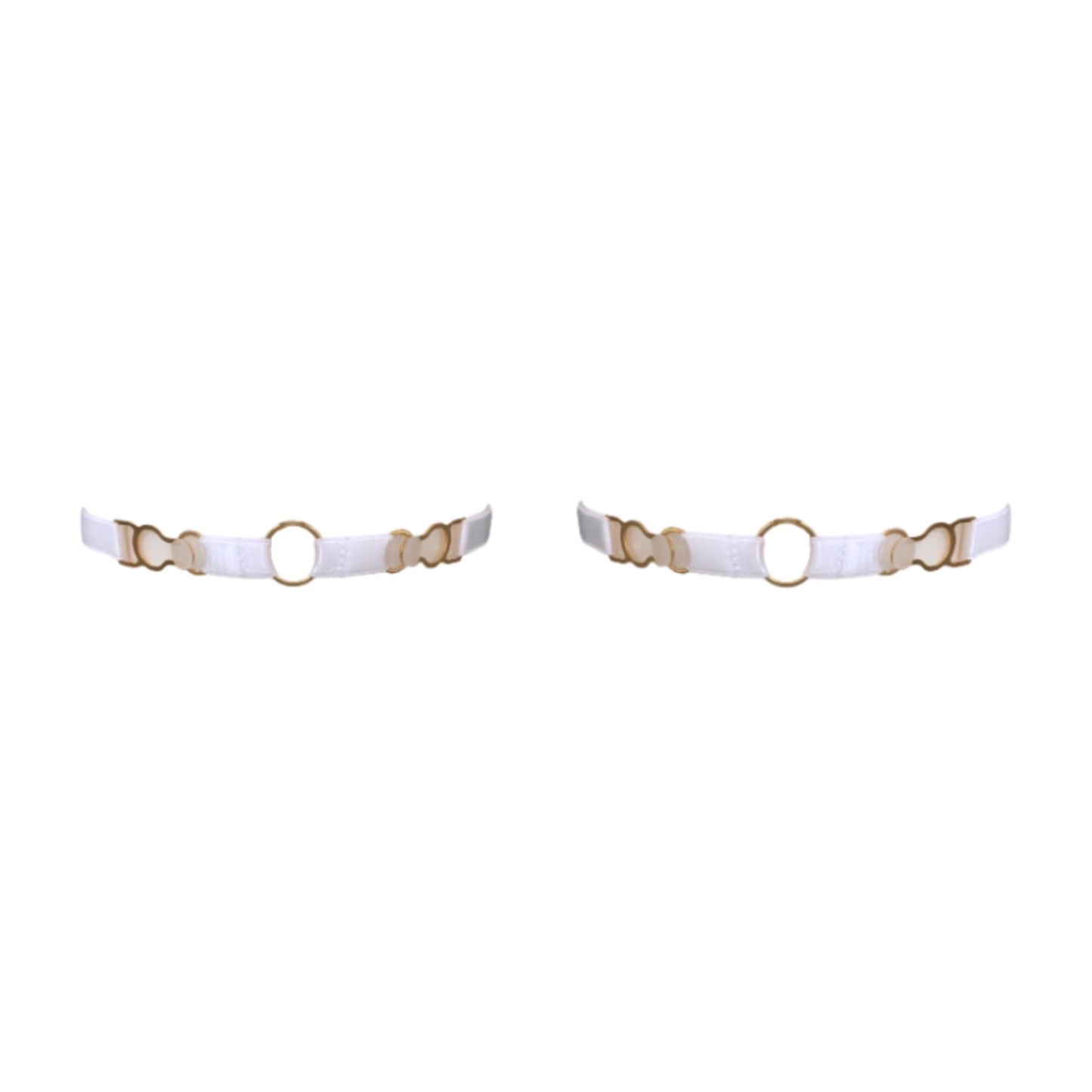 Tess White Thigh Garters