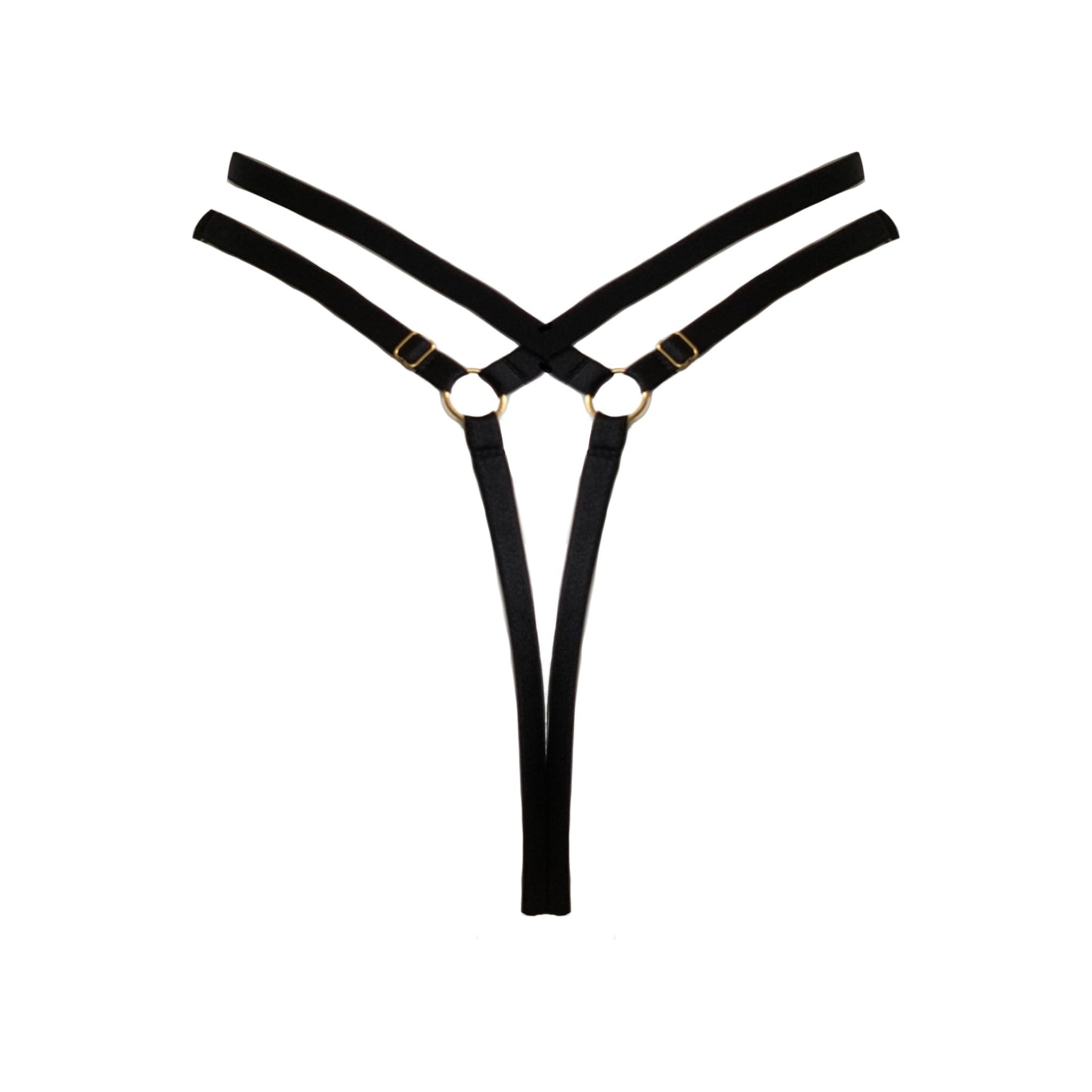 Alexis Black Floral Ouvert Thong