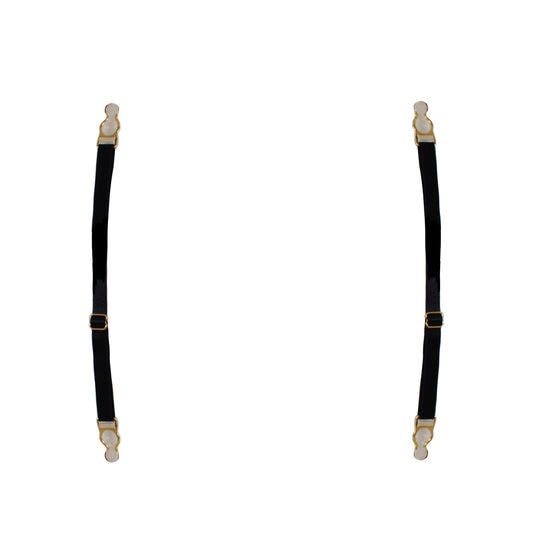 Detachable Black Suspender Straps