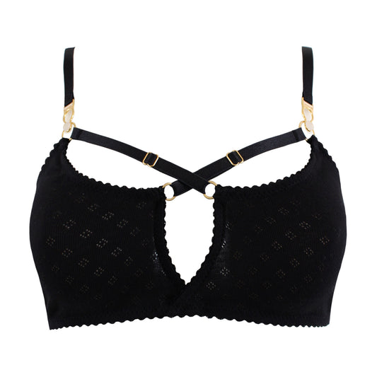Beth Black Crossover Bralette