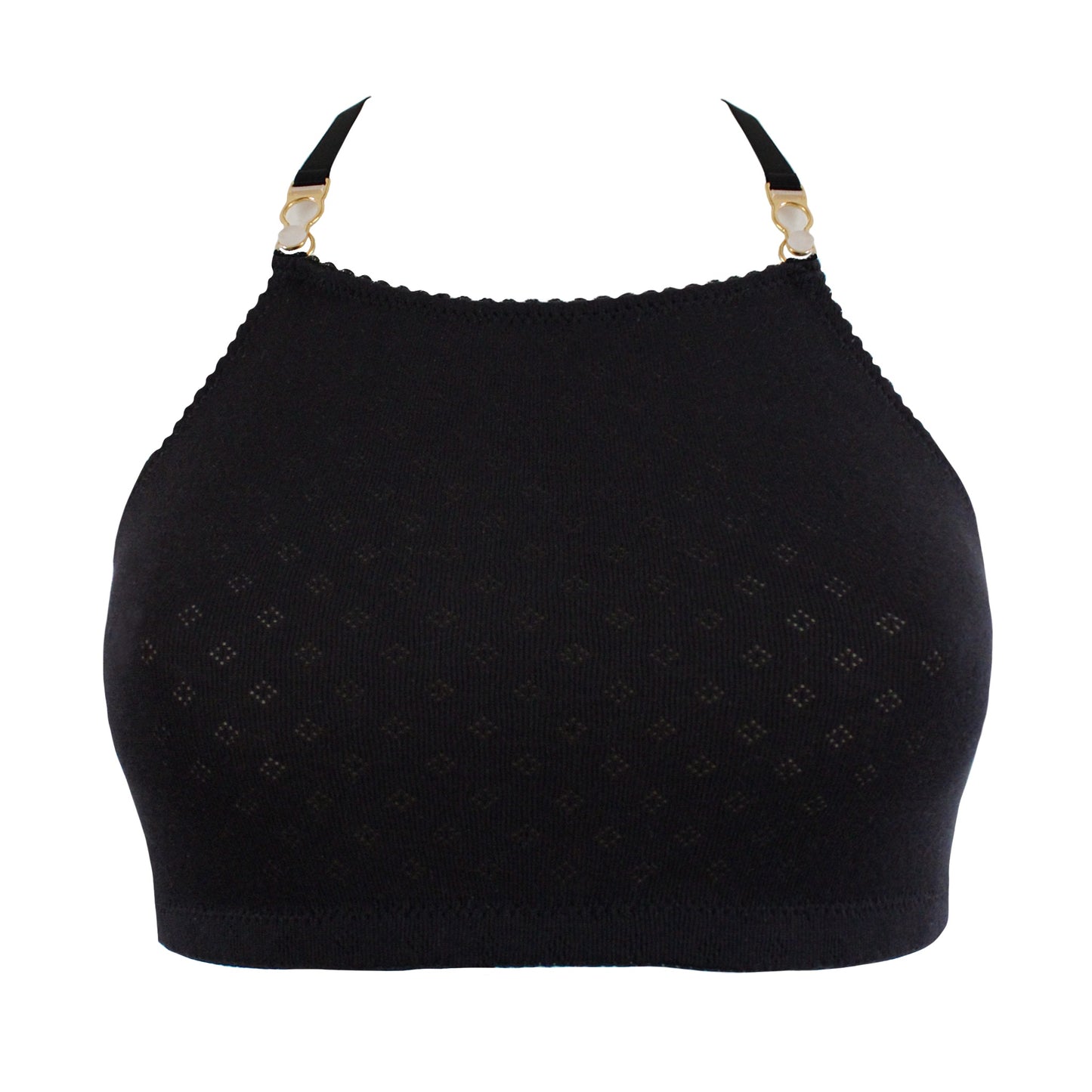 Beth Black High Neck Bralette