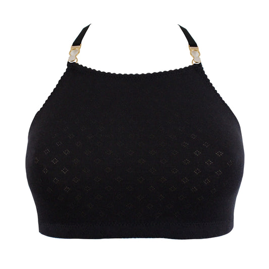 Beth Black High Neck Bralette