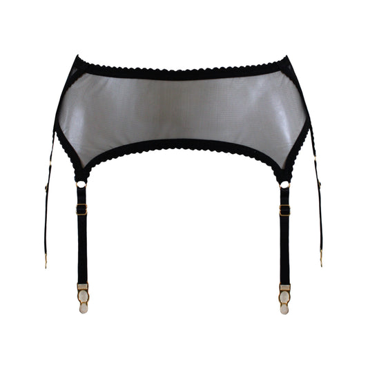 Jilly Black 6 Strap Suspender