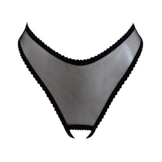 Jilly Black Ouvert Thong