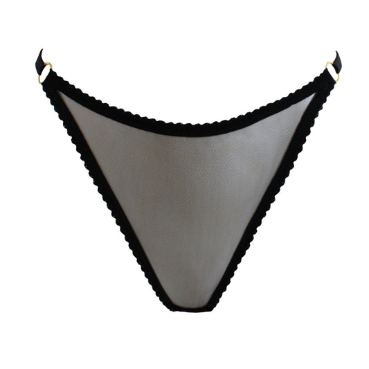 Jilly Black Strap Thong