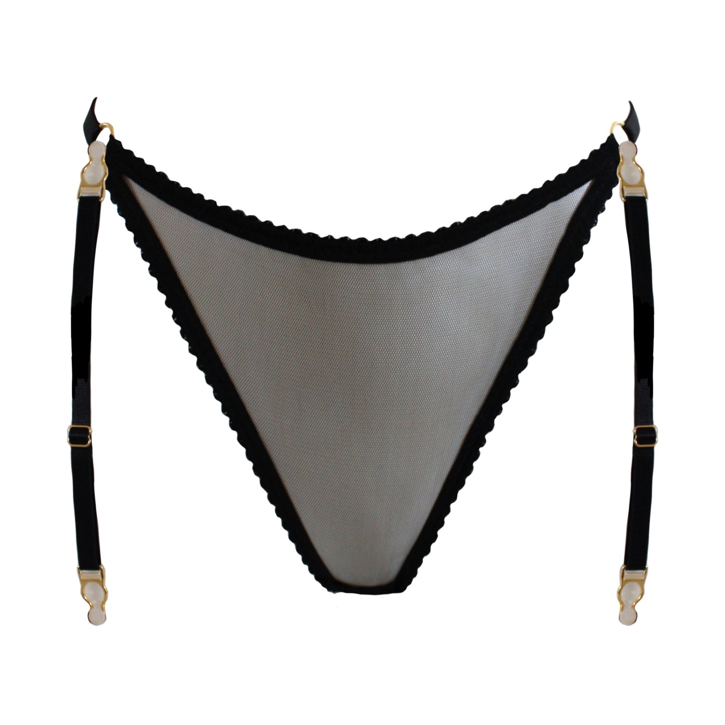 Jilly Black Strap Suspender Brief