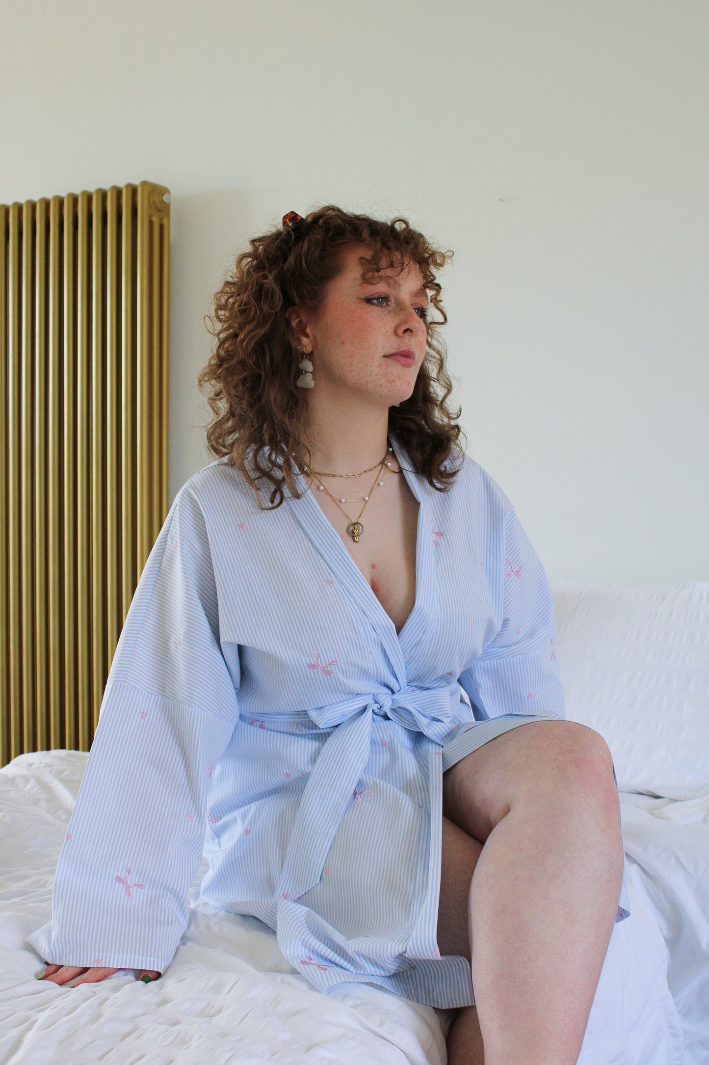 Anna Cotton Stripe Robe