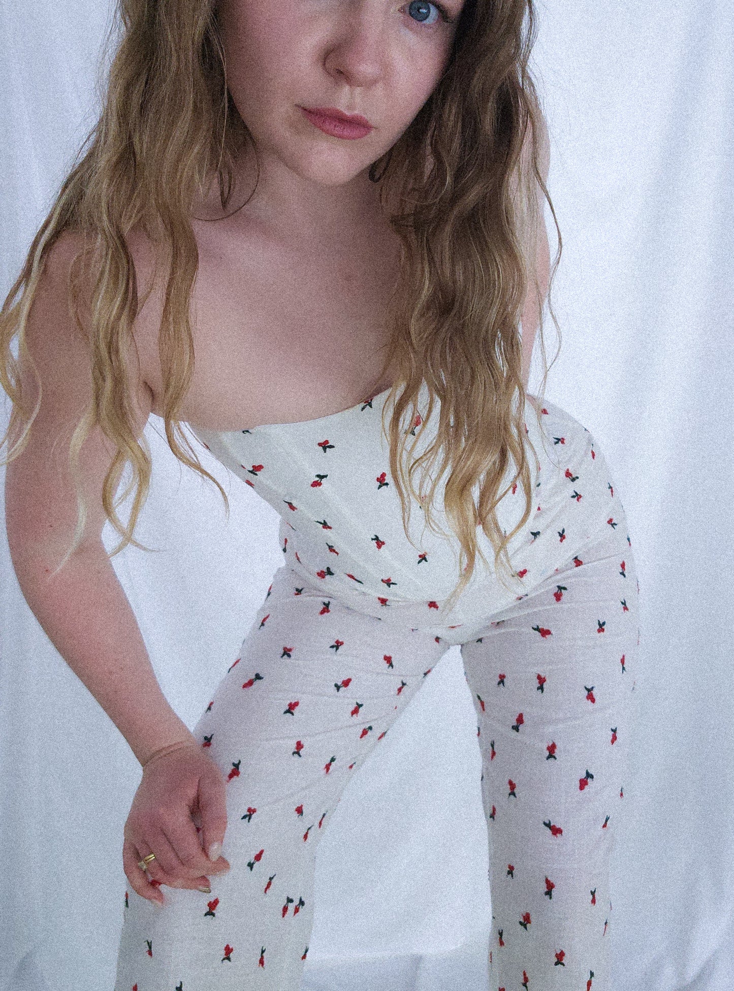 Cherry Embroidered Trousers