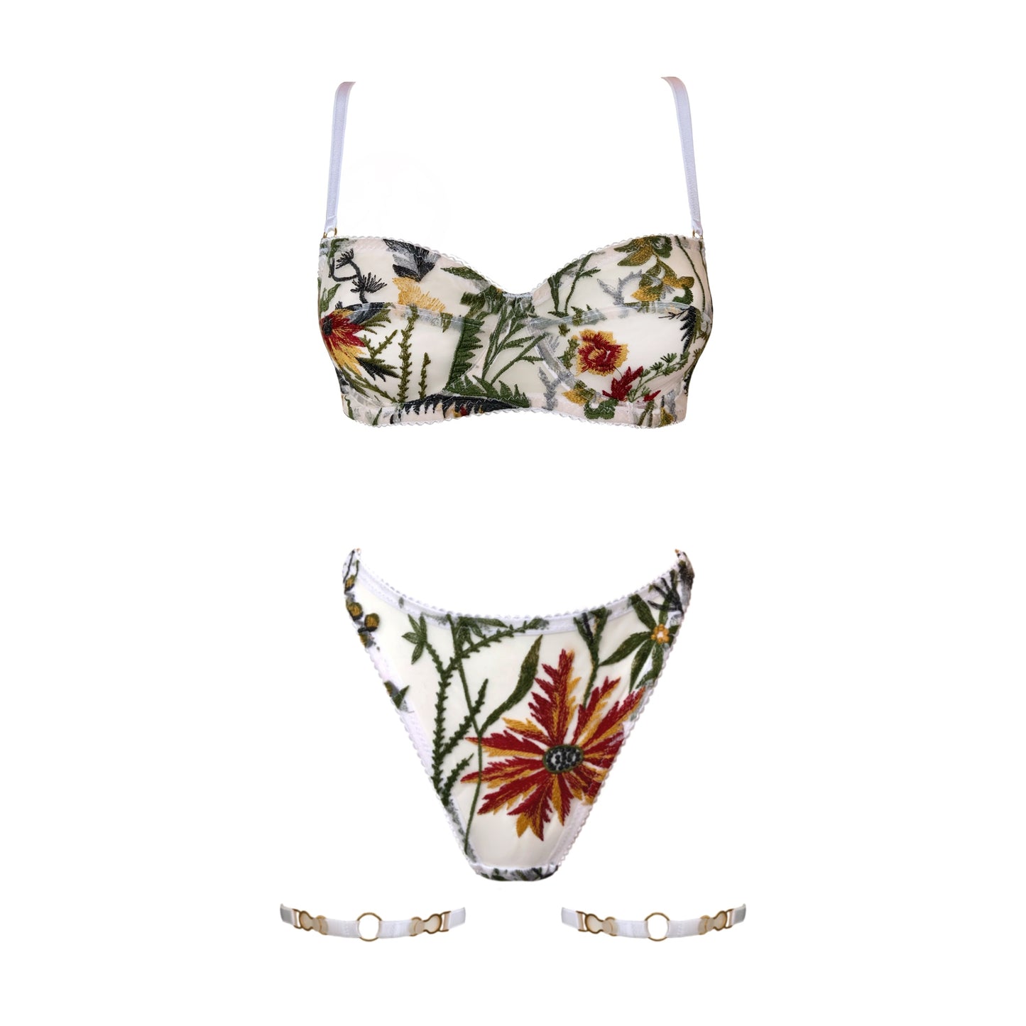 Orla Embroidered Adjustable Strap Brief