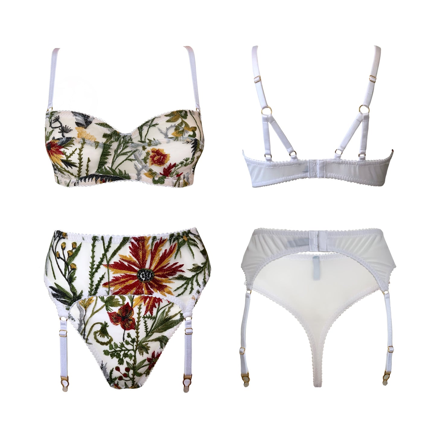 Orla Embroidered Suspender Belt