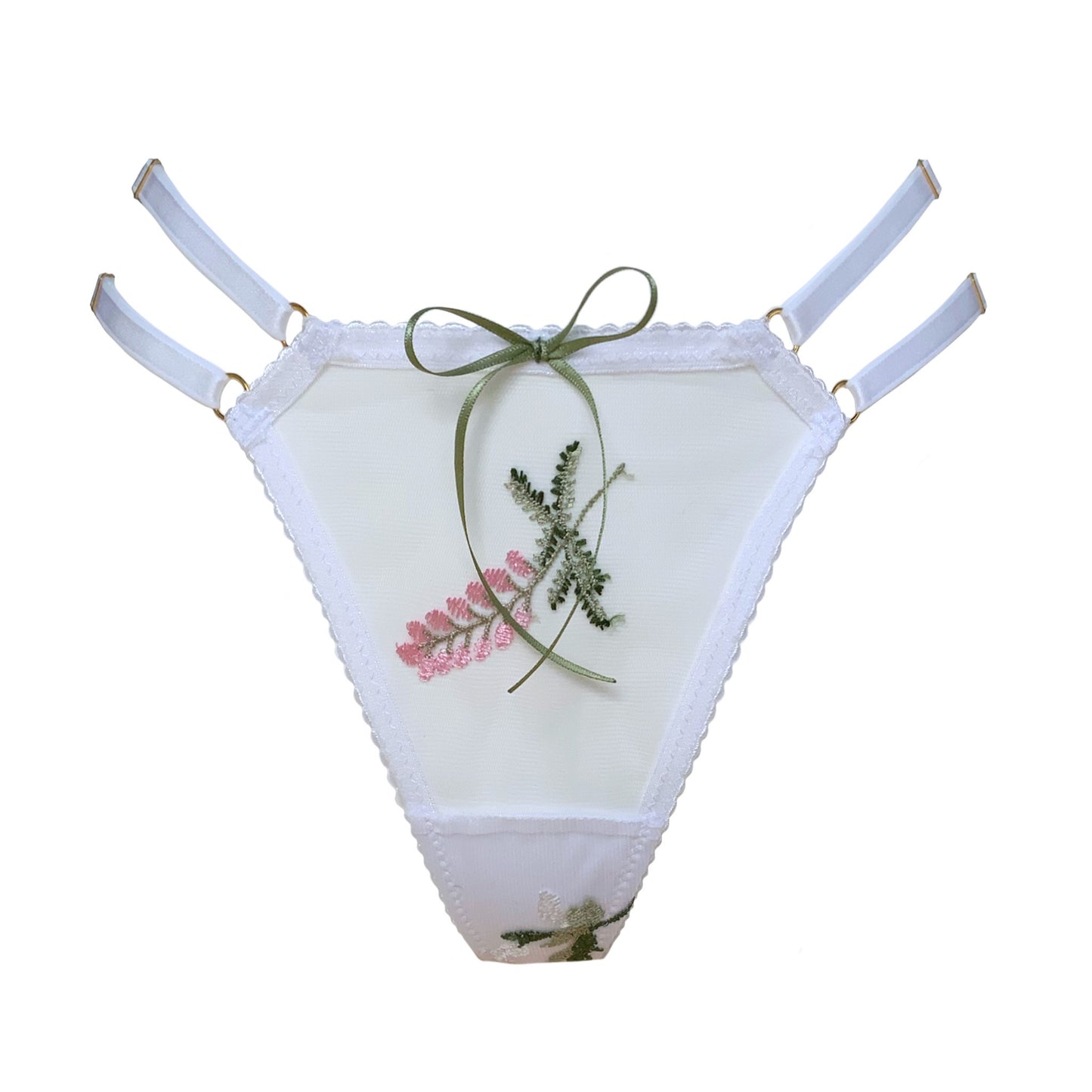 Heather Floral 2 Strap Thong