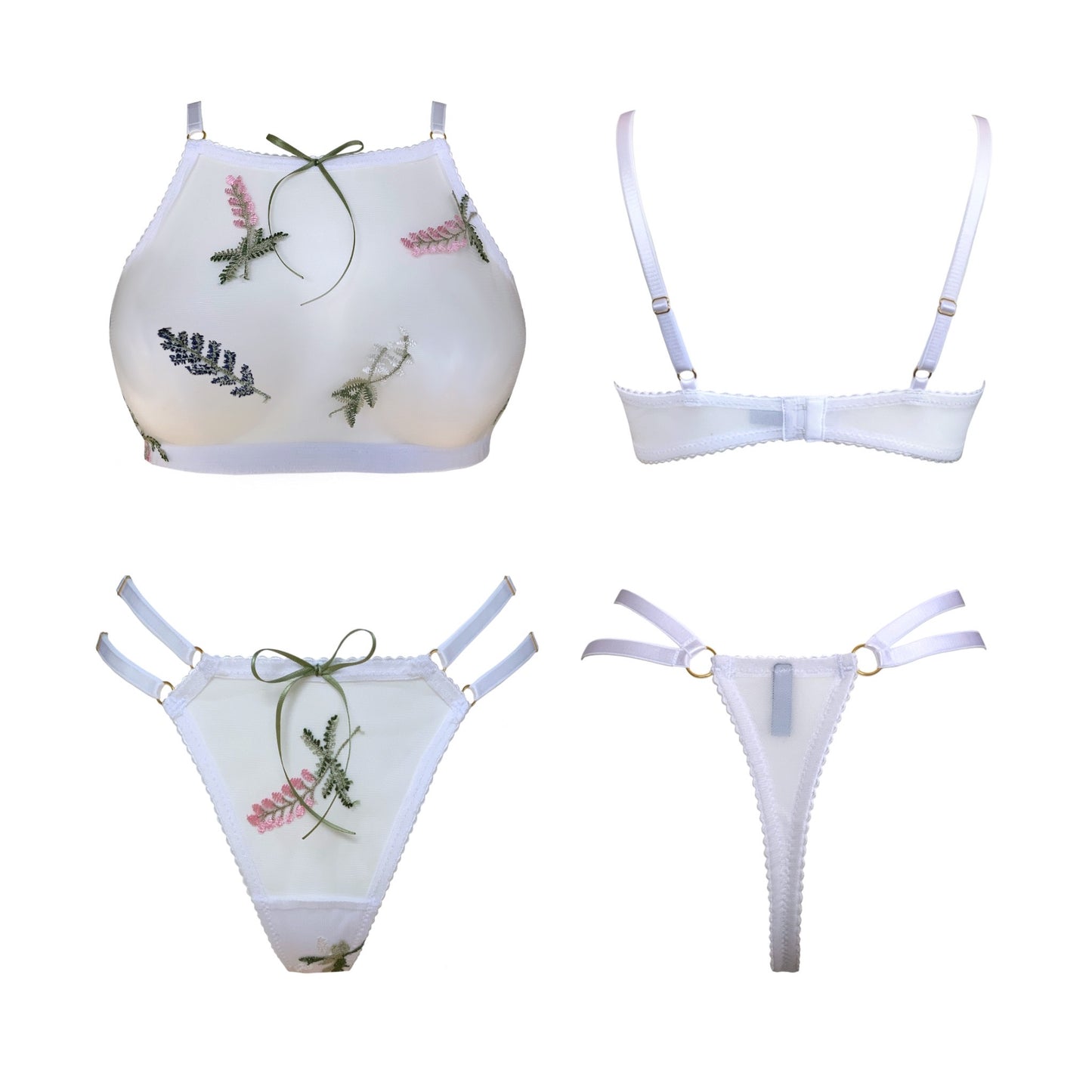 Heather Floral 2 Strap Thong