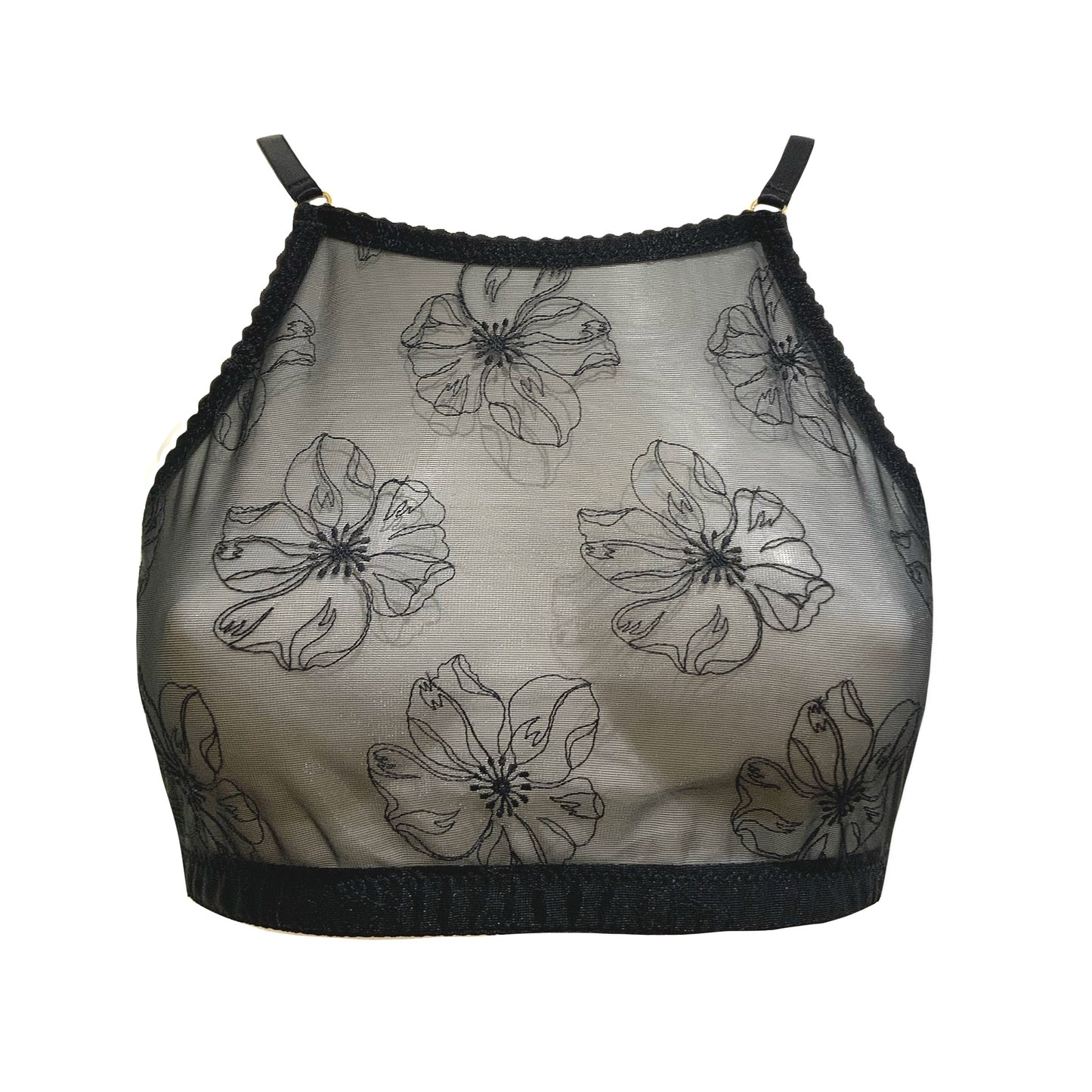 Black Beauty High Neck Bralette Sample