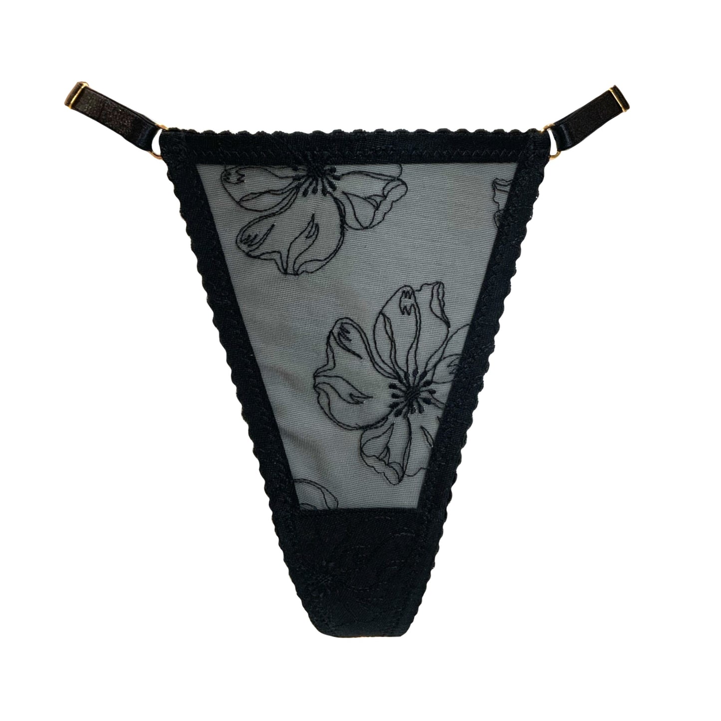 Black Beauty Strap Thong Sample