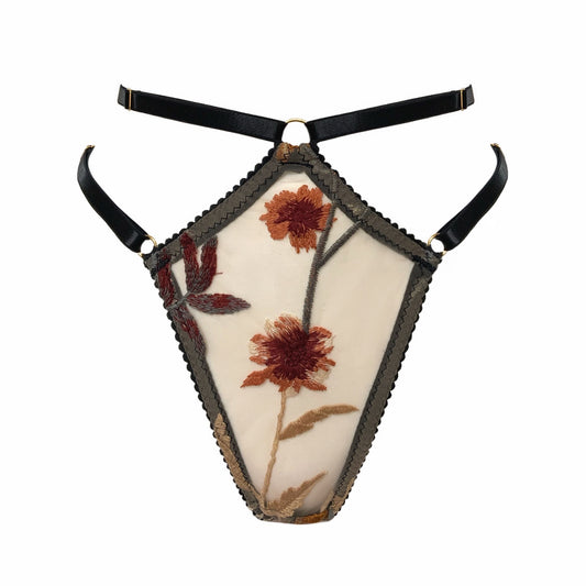 Autumn High Waist Strap Thong