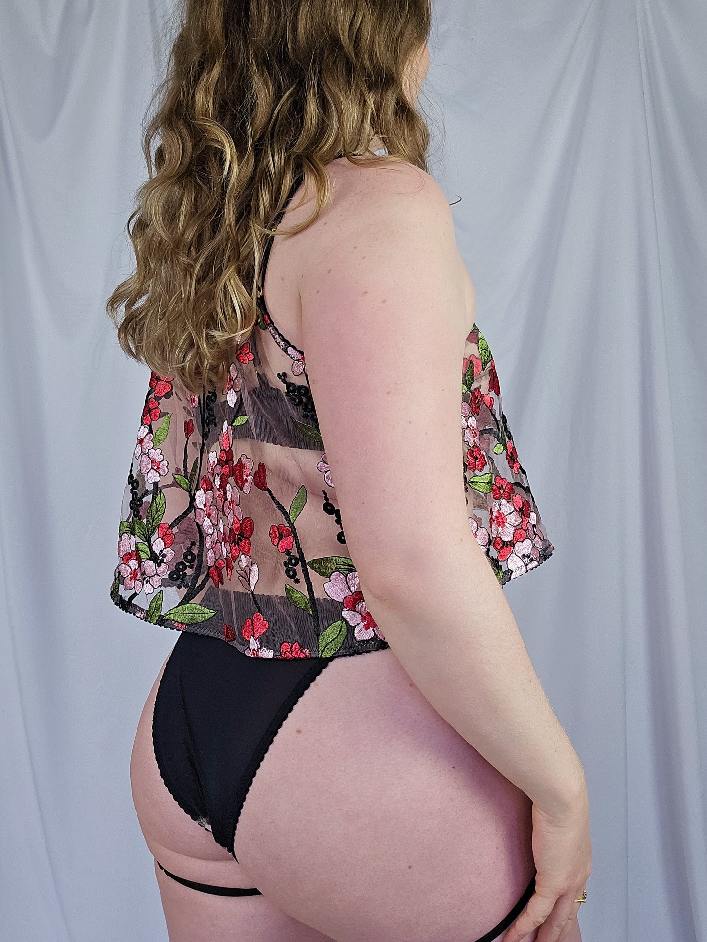 Red Lingerie Cami Brief Set Made in Scotland