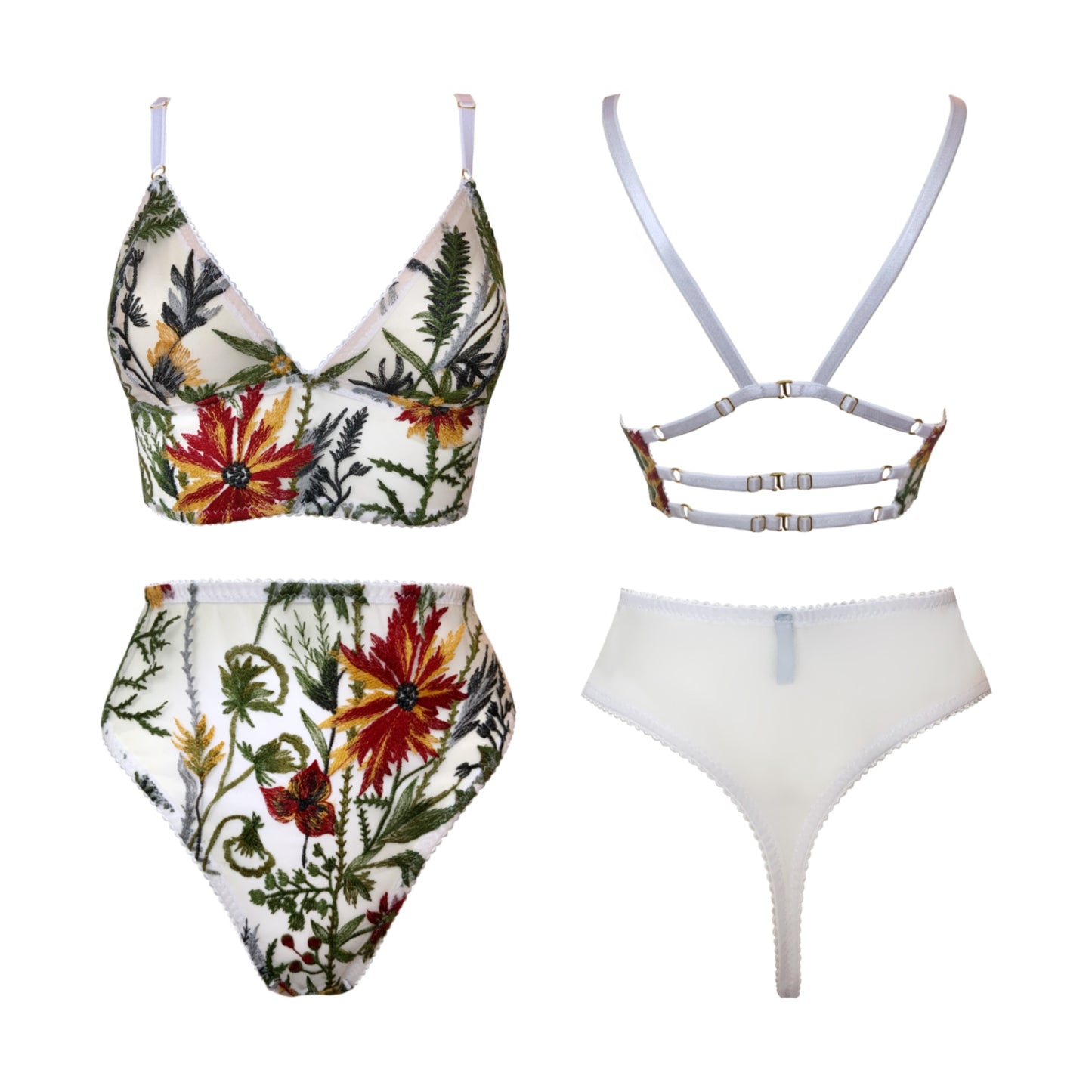 Orla Embroidered High Waist Thong