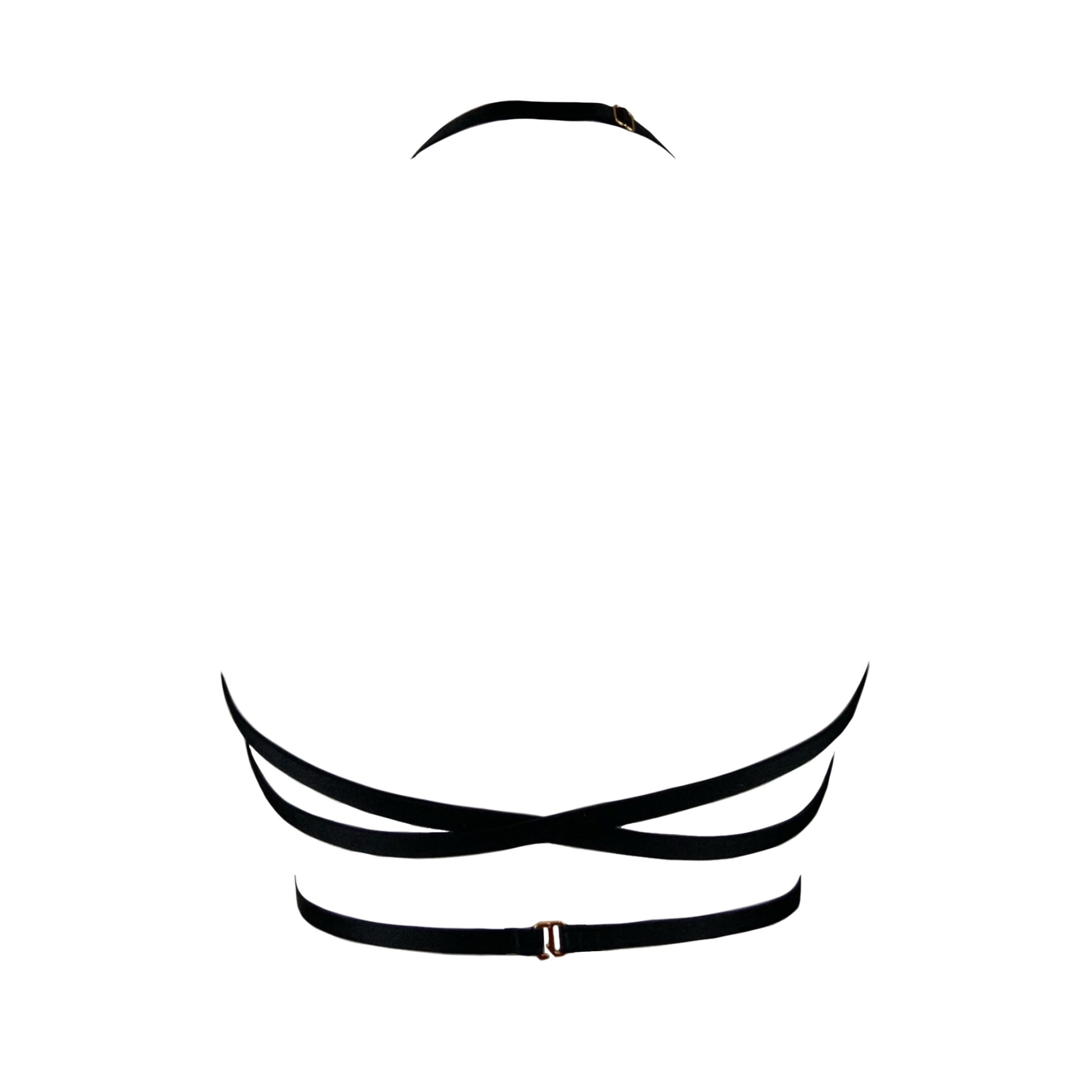 Red pink embroidered strap bralette made in Scotland